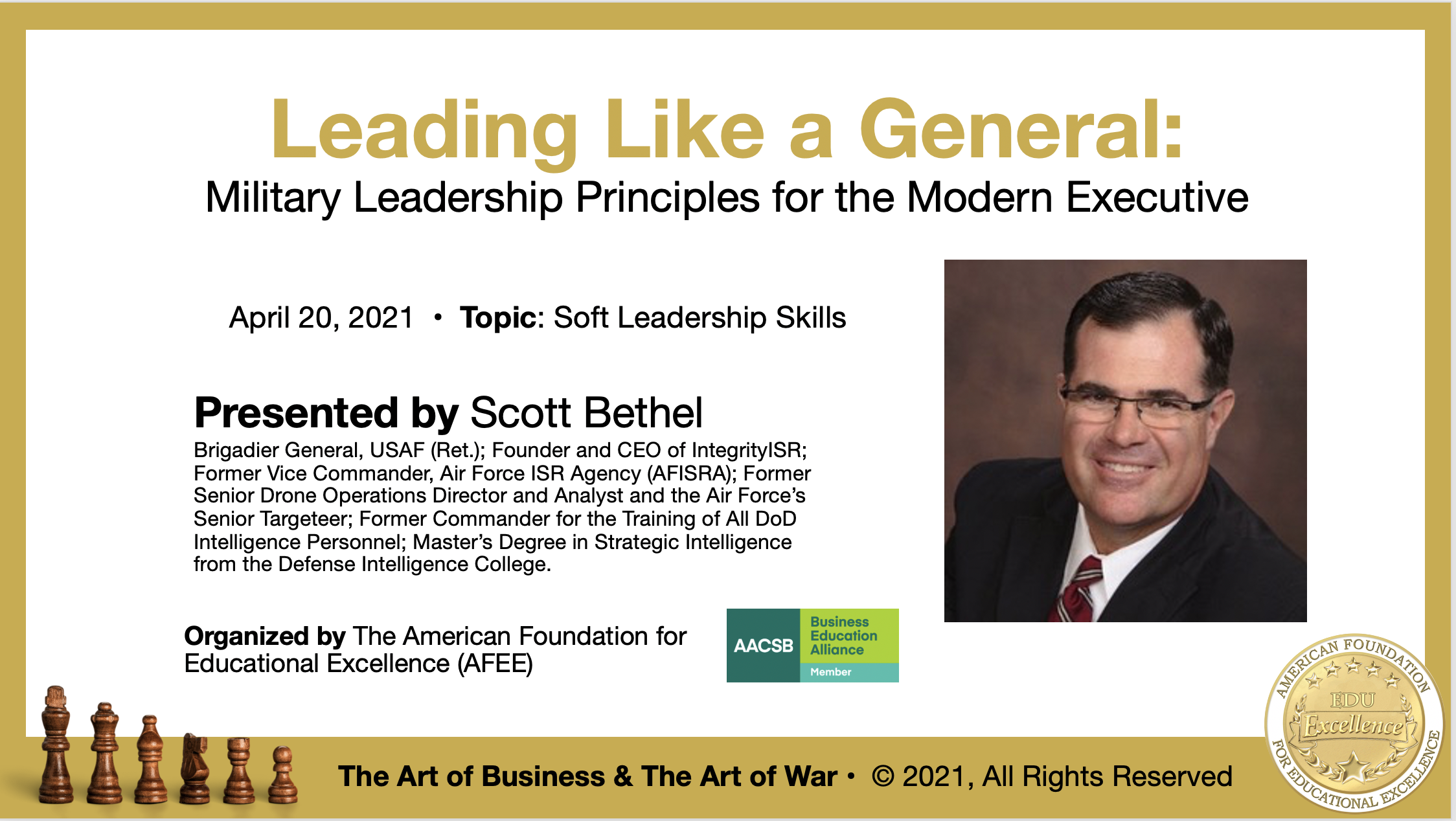 Exclusive Program on Leadership: The Art of Business & The Art of War